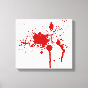 Blut-Spritzer-blutige Wunde, die Halloween blutet Leinwanddruck