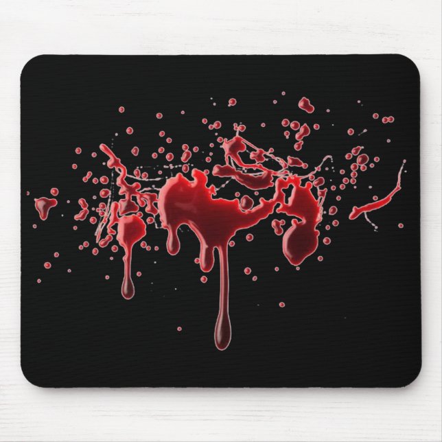 Blut-Spritzer Mousepad (Vorne)