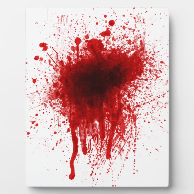 Blut-Spritzer realistisch Fotoplatte (Vorderseite)