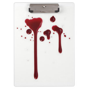 Blut-Spritzer vierter Klemmbrett
