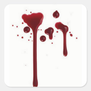 Blut-Spritzer vierter Quadratischer Aufkleber