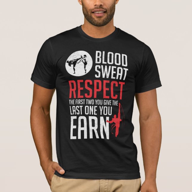 Blut Sweat Respect hapkido taekwondo karate judo T-Shirt (Vorderseite)