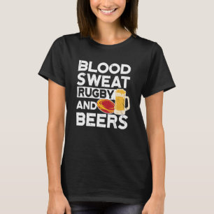 Blut Sweat Rugby und Bier Spanien Rugby T-Shirt