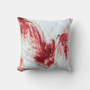 Blut und blutige Spuren in der alten Badewanne. Ha Kissen