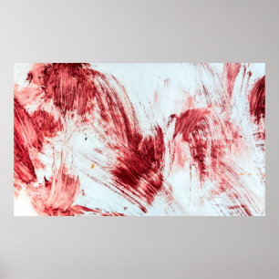 Blut und blutige Spuren in der alten Badewanne. Ha Poster