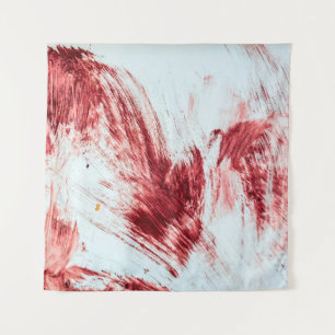 Blut und blutige Spuren in der alten Badewanne. Ha Wandteppich