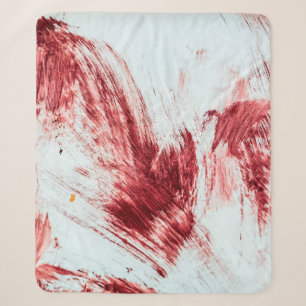 Blut und blutige Spuren in einer alten Badewanne. Sherpadecke