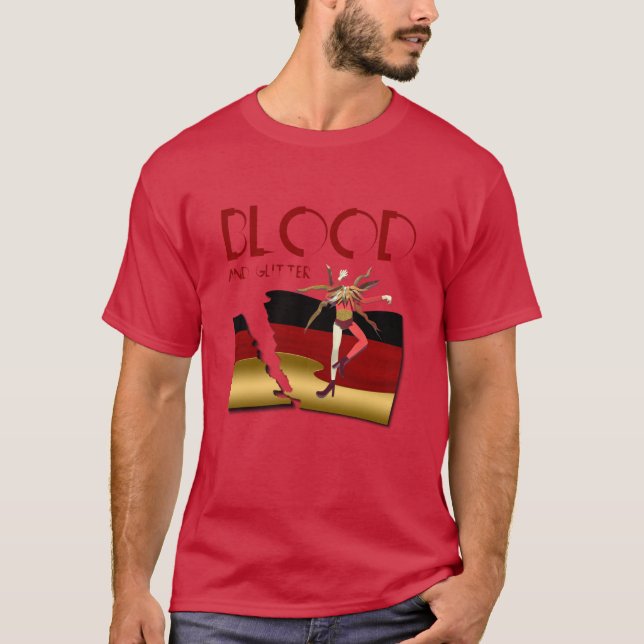 Blut und Glitzer-Roter Lord der verlorenen Eurovis T-Shirt (Vorderseite)