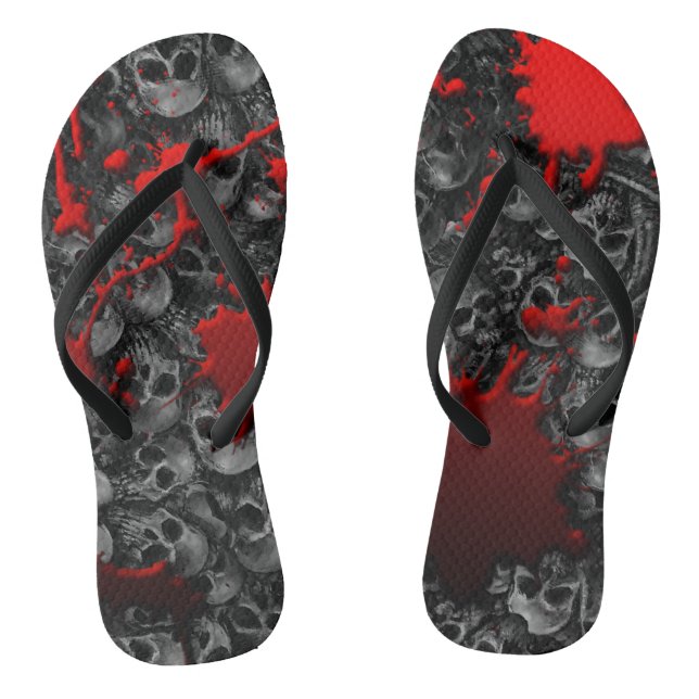Blut und Schädel Serie #1 Flip Flops (Fußbett)