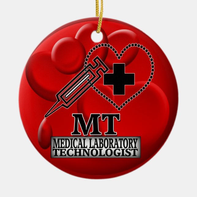 BLUT-VERZIERUNGS-M.Ü. - MEDIZINISCHER TECHNOLOGE - KERAMIK ORNAMENT (Vorne)