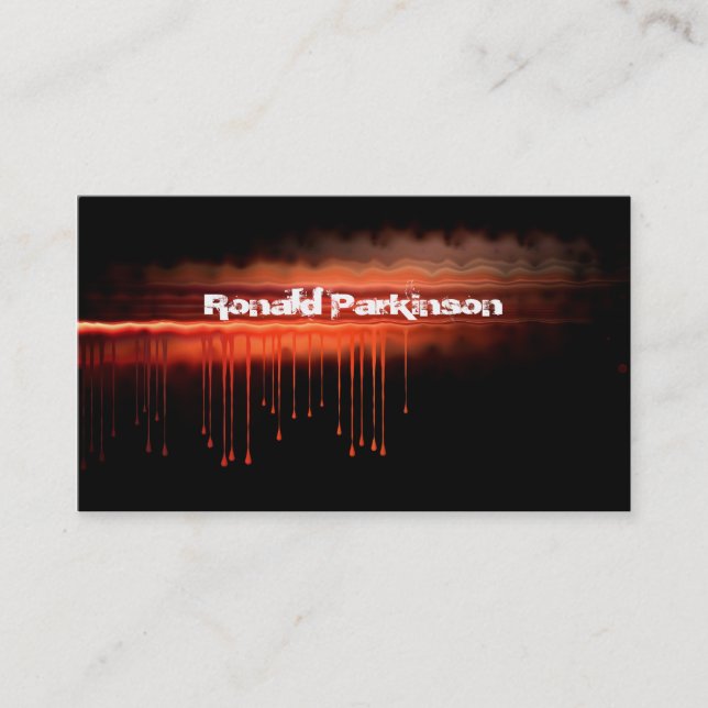 Blut-Visitenkarte Visitenkarte (Vorderseite)