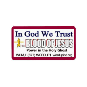 Blut von Aufkleber Jesuss Avery Adressaufkleber