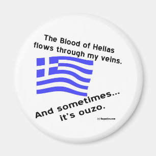 Blut von Hellas und Ouzo Magnet