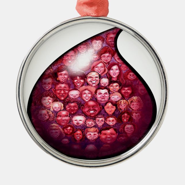 Blutabfall Ornament Aus Metall (Vorne)