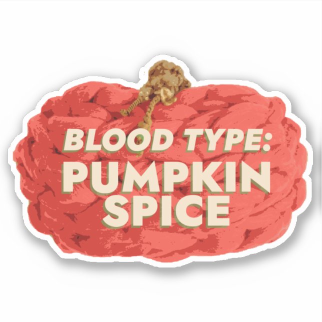 Blutart: Pumpkin-Gewürz-Vinyl-Aufkleber Aufkleber (Vorderseite)