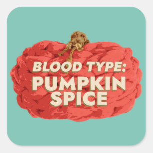 Blutart: Pumpkin-Gewürzkleber Quadratischer Aufkleber