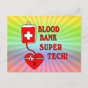 BLUTBANK-SUPER-TECH POSTKARTE