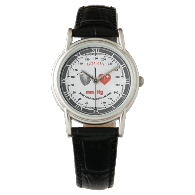 Blutdruckmessgerät für Ärzte Armbanduhr (Vorderseite)