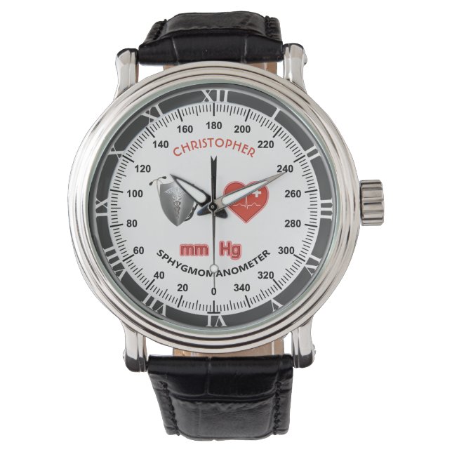 Blutdruckmessgerät für Ärzte Armbanduhr (Vorderseite)