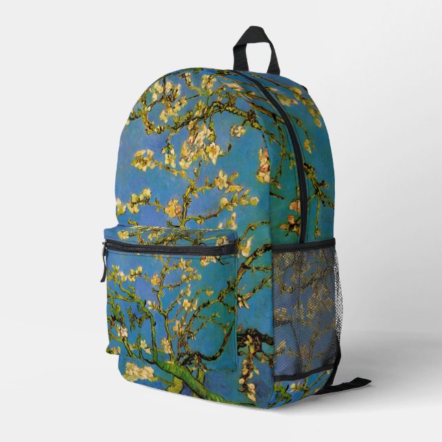 Blüte Almond Tree von Vincent van Gogh Bedruckter Rucksack (Rückseitige Ecke Rechts)