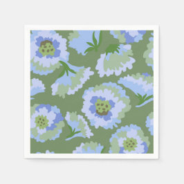 Blüte grün und blau serviette
