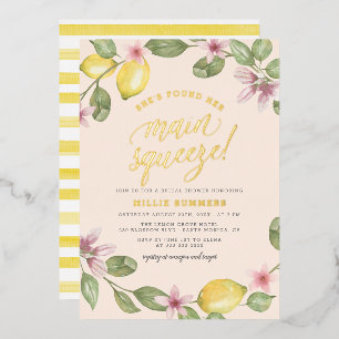 Blüte   Lemon Wreath Main Squeeze Brautparty Folieneinladung