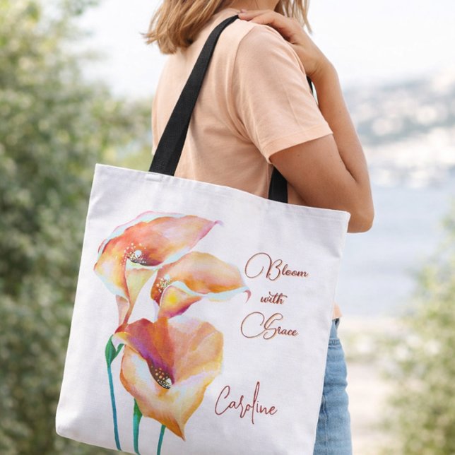 Blüte mit Grace Pastel Fluid Colors Tote Beutel Tasche (Von Creator hochgeladen)