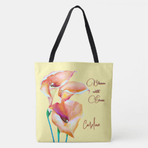 Blüte mit Grace Pastel Fluid Colors Tote Beutel Tasche