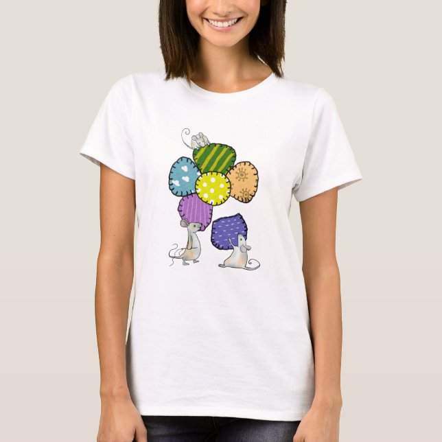 Blüte nähen T-Shirt (Vorderseite)