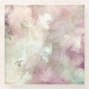 Blüte oder Rose" Glasuntersetzer