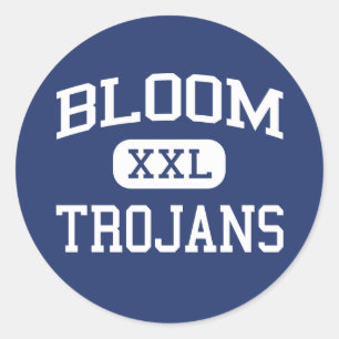 Blüte - Trojan - hoch - Chicago Heights Illinois Runder Aufkleber