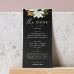 Blüte Vintage Kamelie. Elegante schwarze Hochzeit Menükarte<br><div class="desc">Elegantes florales schwarzes Hochzeitsmenü mit Vintager Kamelie. Bitte kontaktieren Sie mich,  wenn Sie weitere Informationen benötigen.</div>