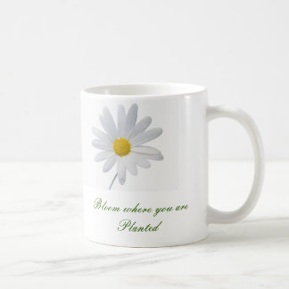 Blüte, wo Sie gepflanztes Tassenbild sind Kaffeetasse