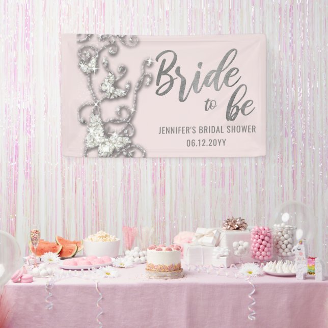 Blüte zu Schmetterlingen Bling Vines Brautparty Banner (Party)