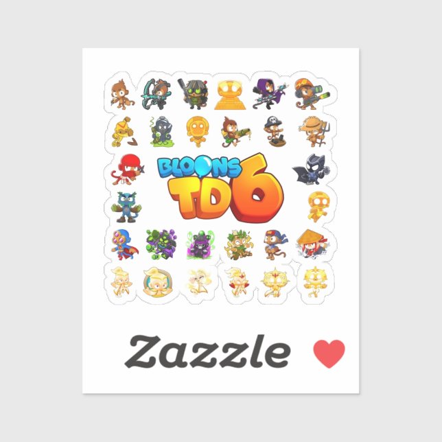 Blüten 6 aufkleber (Blatt)