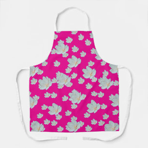 Blüten auf heißem Rosa Schürze