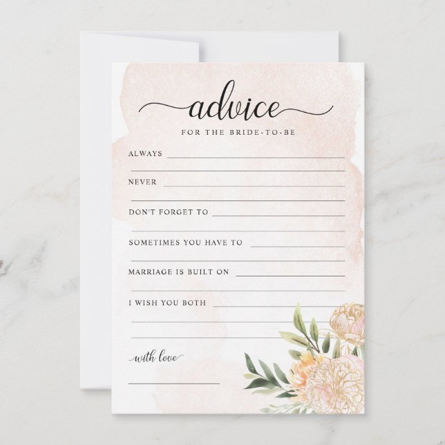 Blüten aus Peony und Gold Foil sind zur Ratenkarte Dankeskarte (Vorderseite)