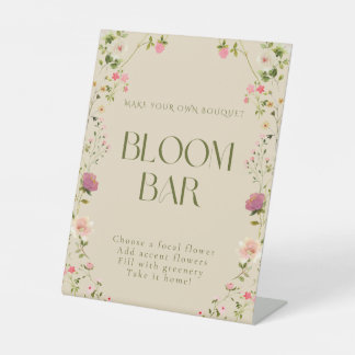 Blüten-Bar-Schild Sockelschild