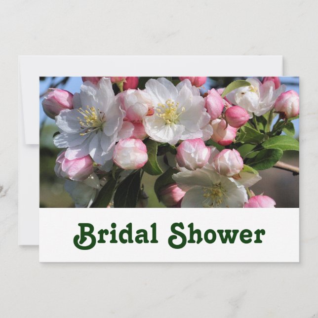 Blüten Blume Bridal Polterabend Einladung (Vorderseite)