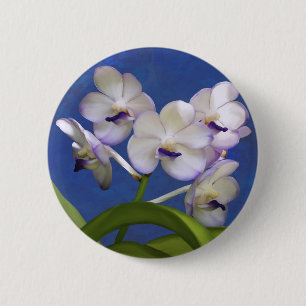 Blüten-BlumenPflanzen-bunte Fotografie-Kunst Button
