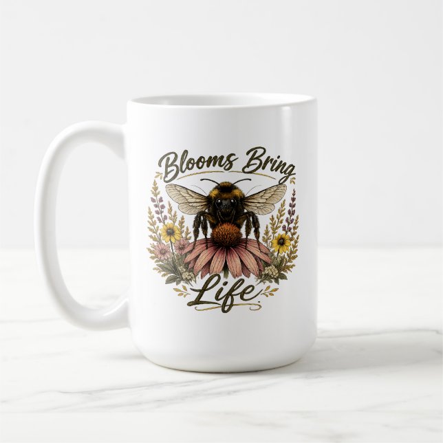 Blüten Bringen Leben Kaffeetasse (Links)