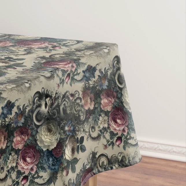Blüten des Verfalls – Gothic Medium Pattern Tischdecke (Beispiel)