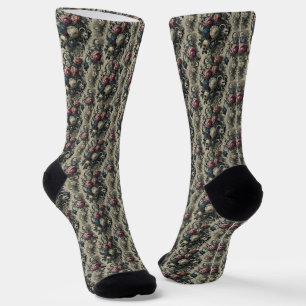 Blüten des Verfalls – Gotisches viktorianisches De Socken