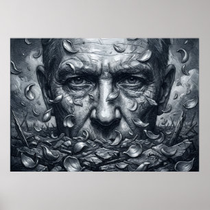Blüten fallen wie sanfter Regen auf einem Schlacht Poster