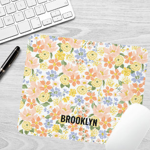 Blüten Gelbe Pfirsich Mousepad