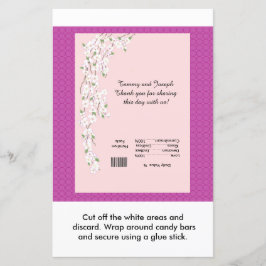 Blüten Hochzeit Candy Bar Wrapper
