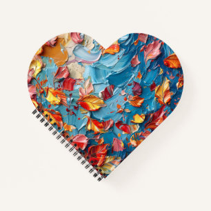 Blüten in Bewegung – Expressive abstrakte Blumenku Notizbuch