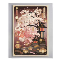 Blüten in der Abenddämmerung: Ein ruhiger japanisc