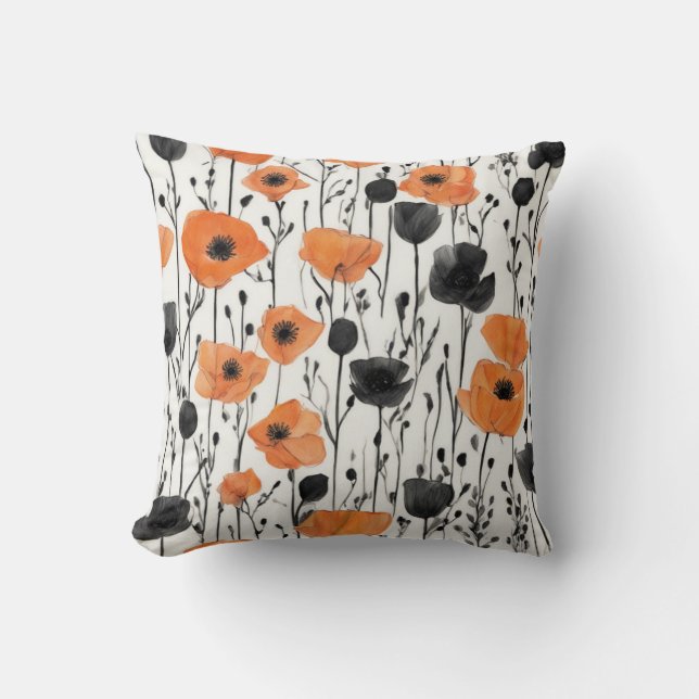 Blüten in der abstrakten Abstrakten Sammlung von B Kissen (Vorderseite)