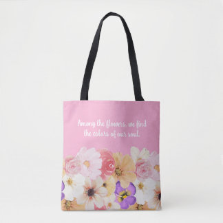 Blüten in Harmonie: Eine Symphonie von Farben Tasche